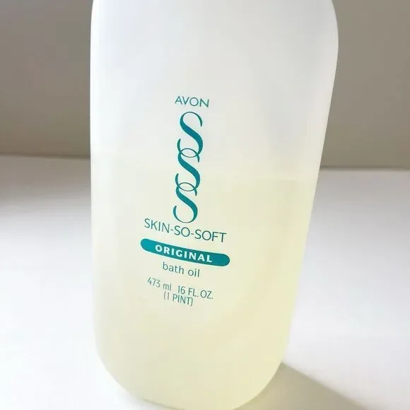 Vintage 90s Avon Skin So Soft Original Bath Oil 1991 75% Full - Picture 6 of 6